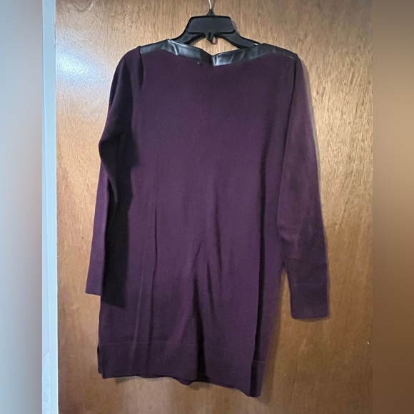 Eight Right Eight Women’s Purple Sweater Dress Tunic Small Pleather Pockets NEW - Picture 4 of 4